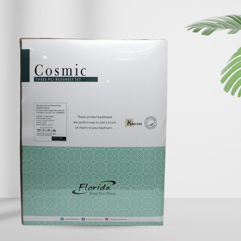 Cosmic Imported King Size Bed sheet set with 2 Pillow Covers by Florida